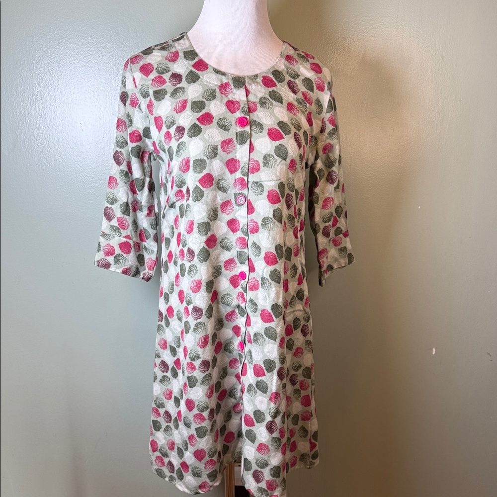 Floral leaf Patterned Tunic Top